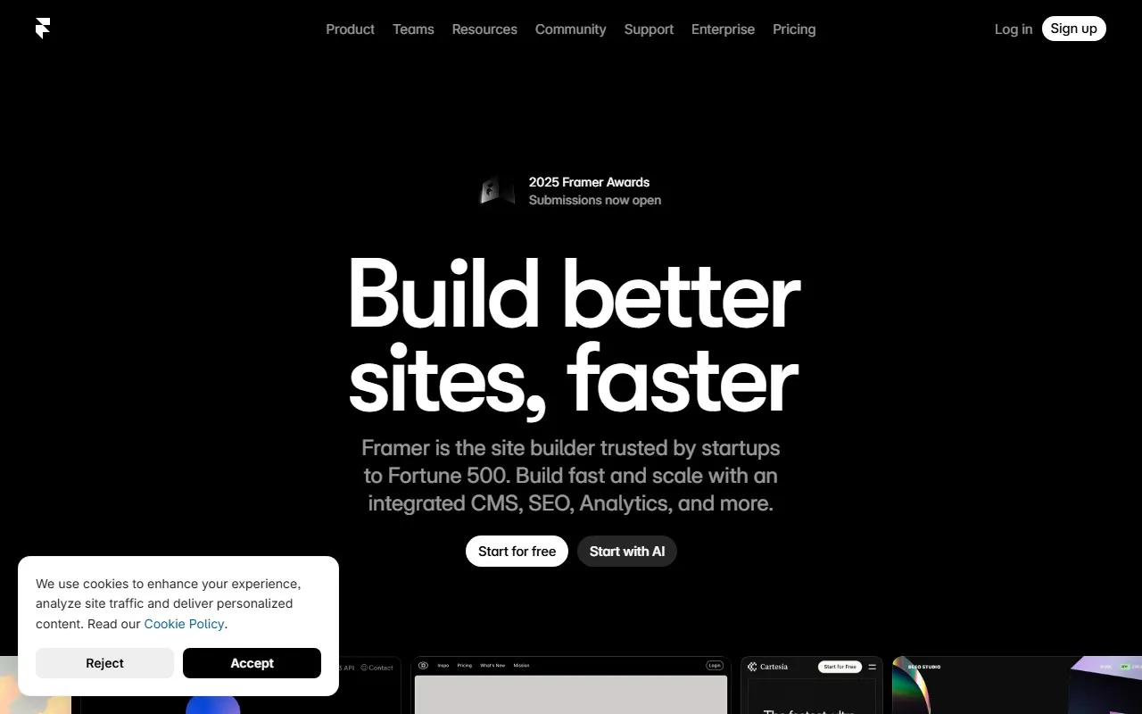Framer-成功从网站开始