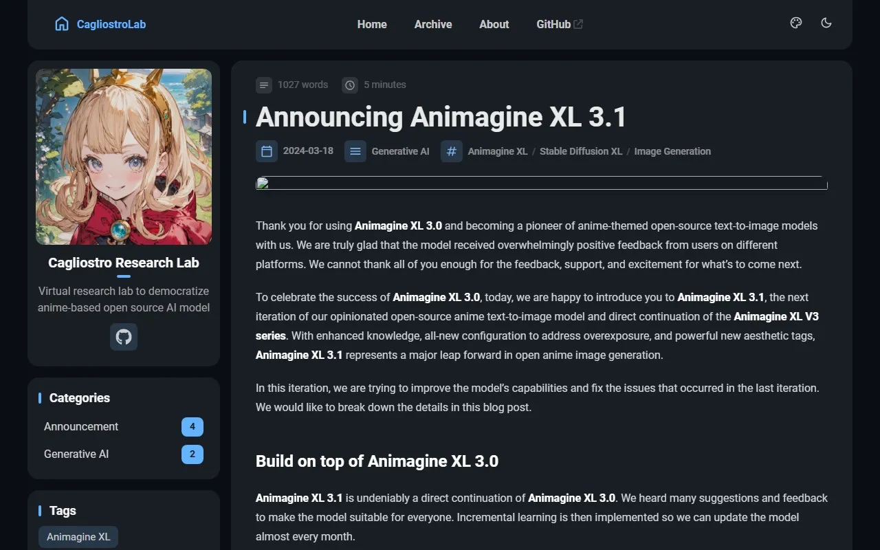 Animagine XL 3.1