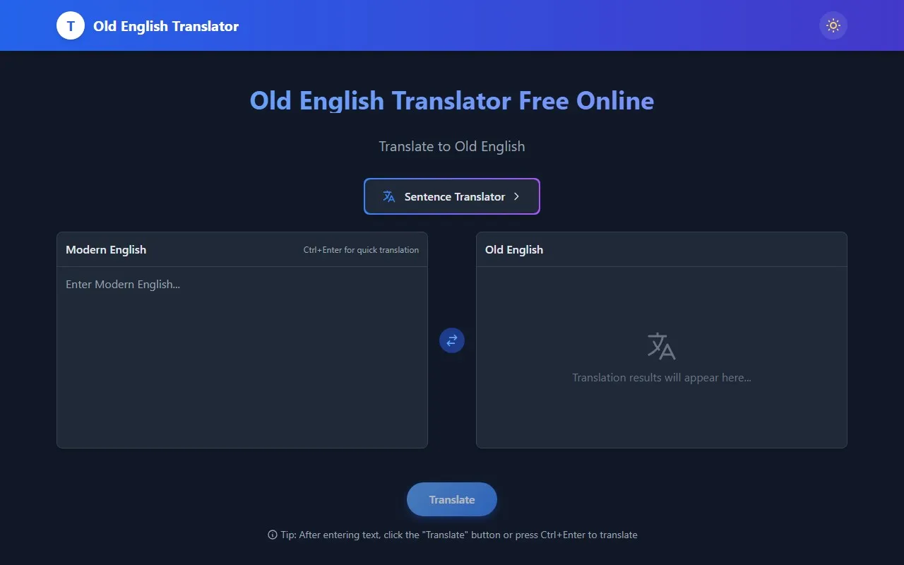 Old English Translator在线古英语翻译器