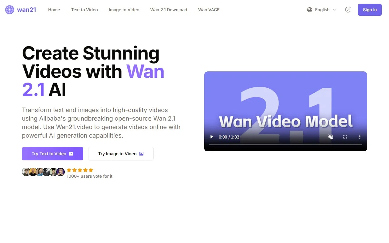 Wan 2.1 AI视频生成