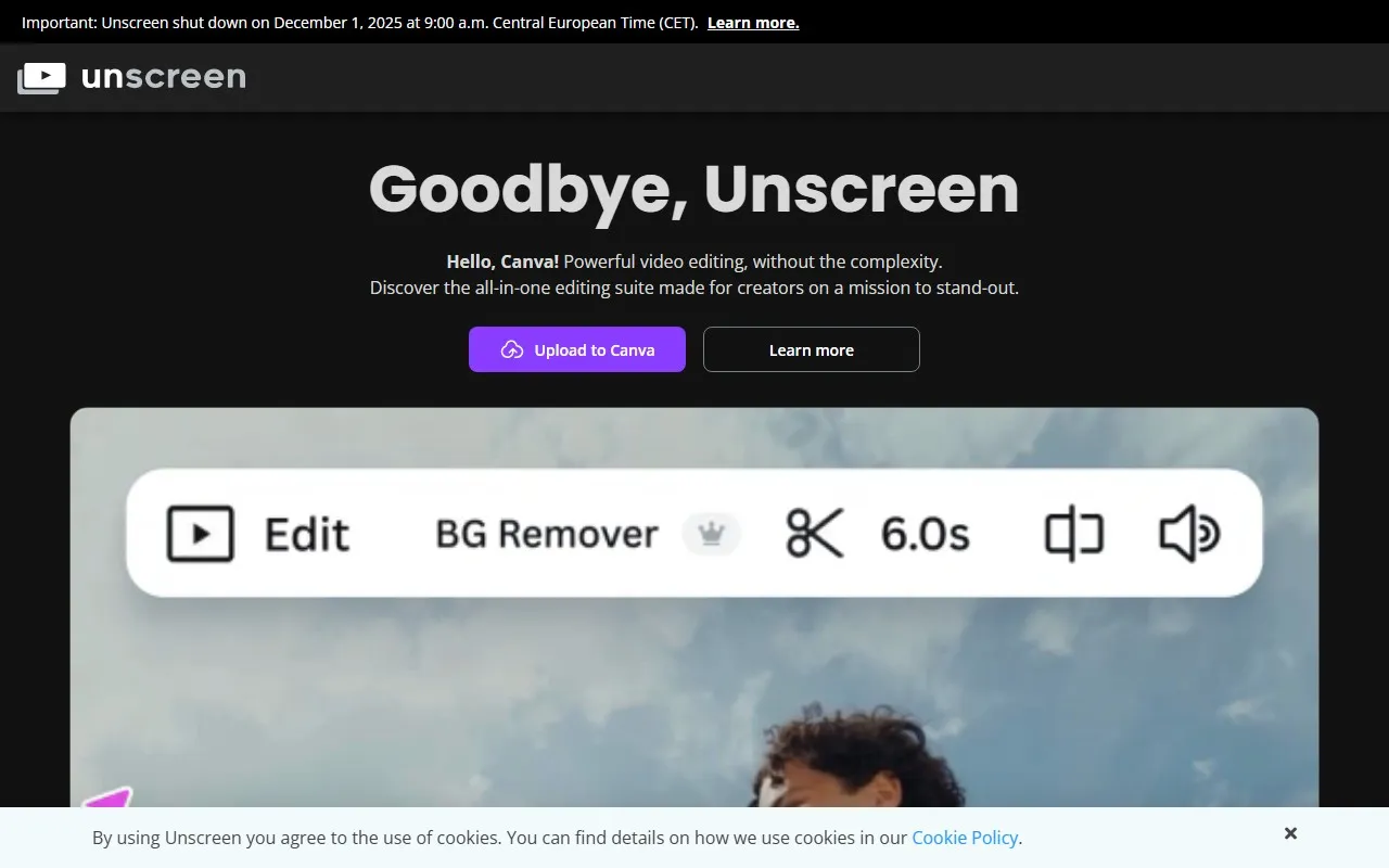 Unscreen – 删除视频背景神器