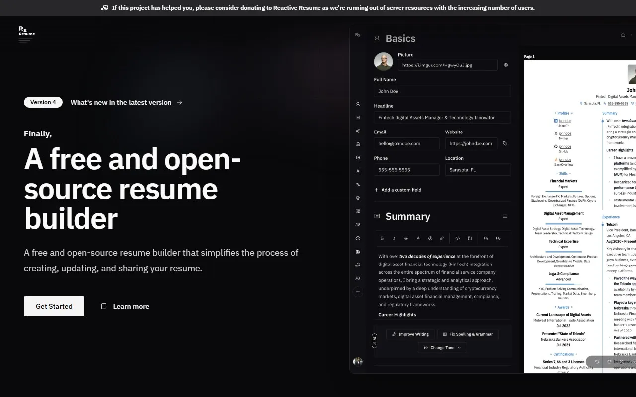 Reactive-Resume