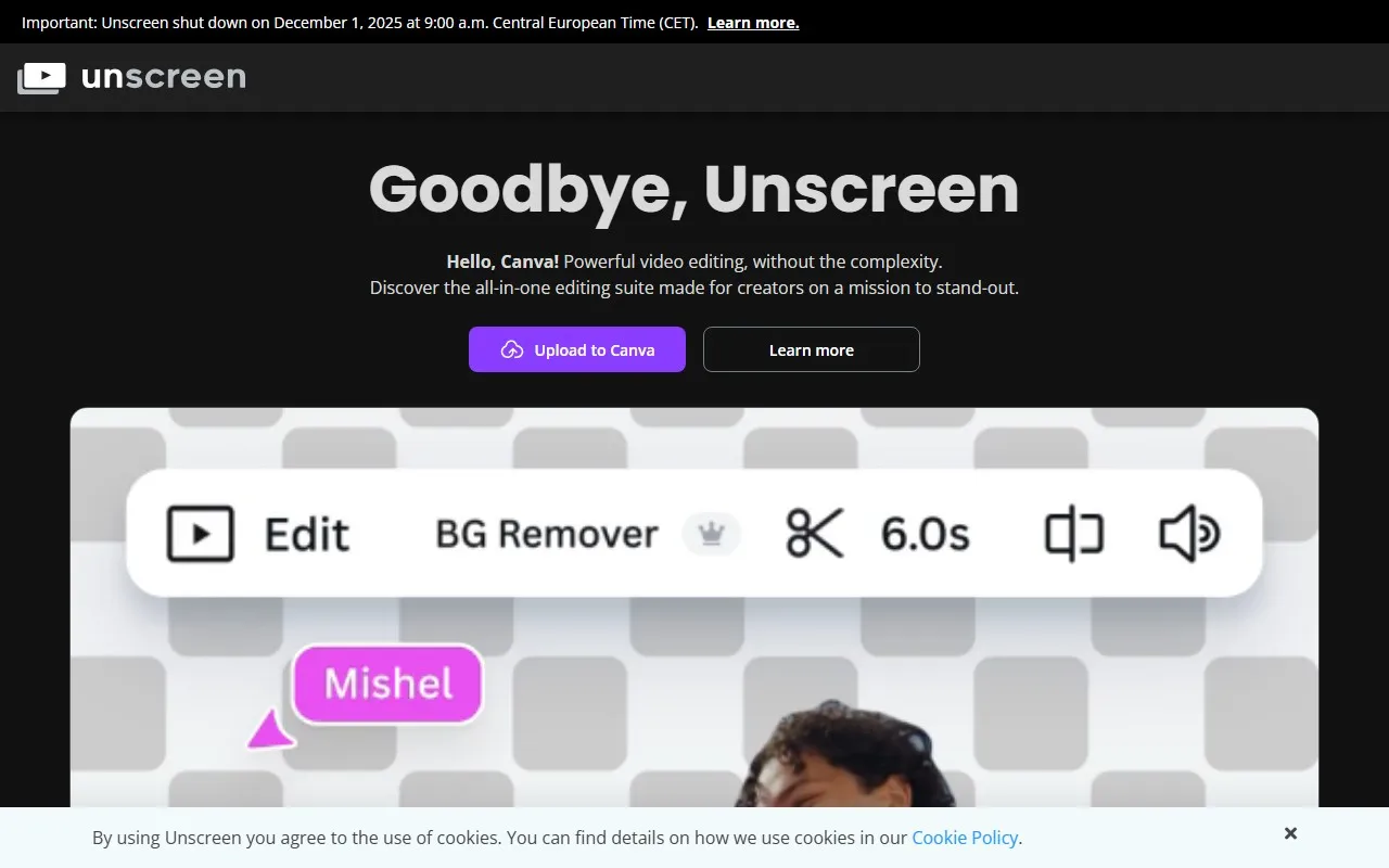 Unscreen – 删除视频背景神器