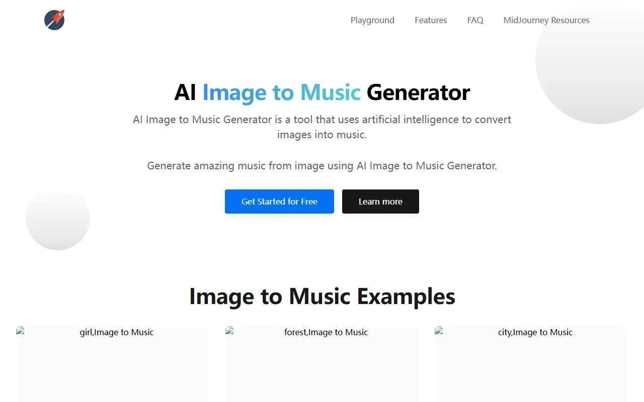 AI图像到音乐生成器