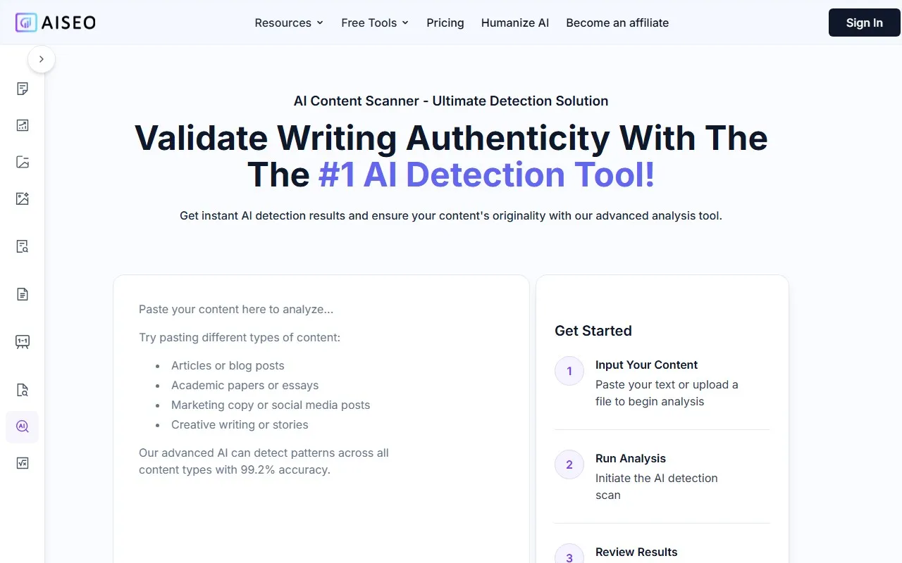 AISEO AI 内容检测器