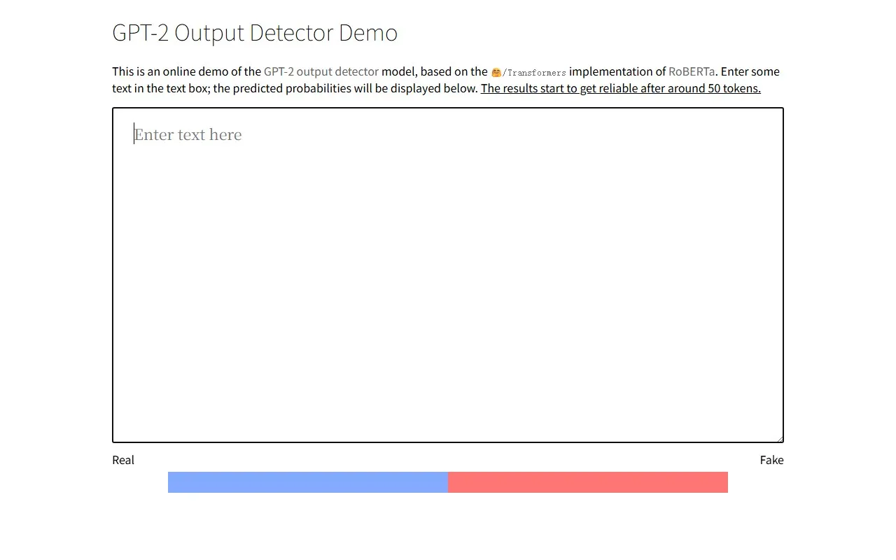 GPT-2 Output Detector
