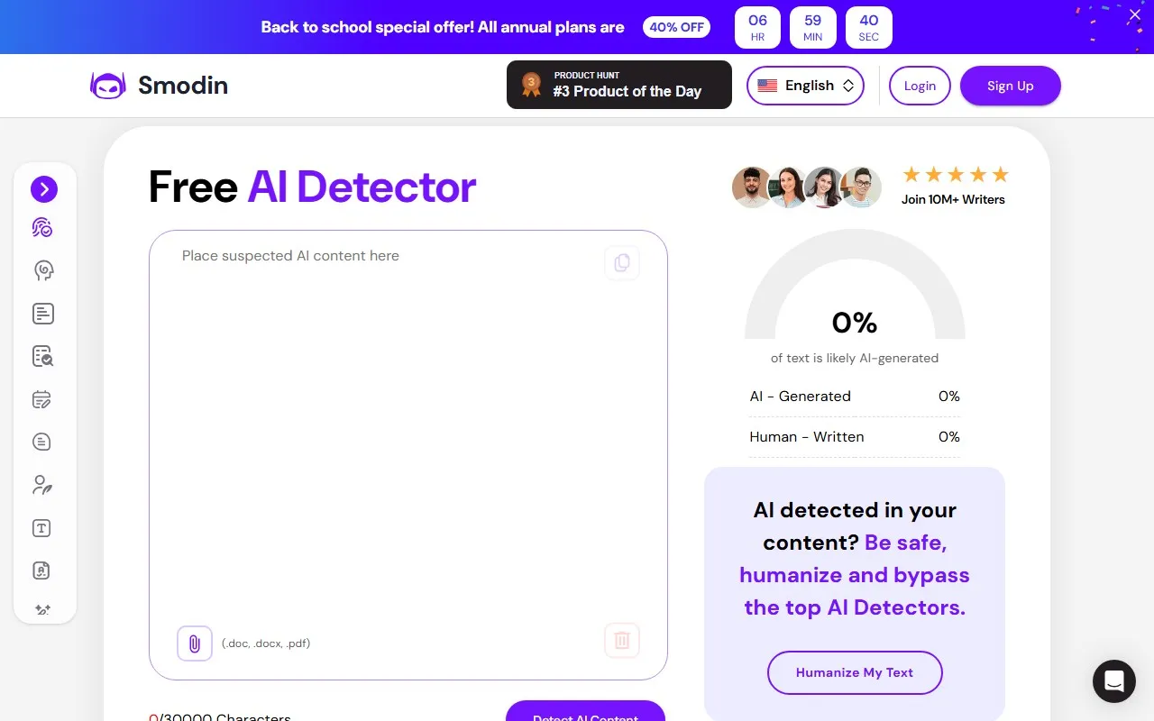 Smodin AI Content Detector