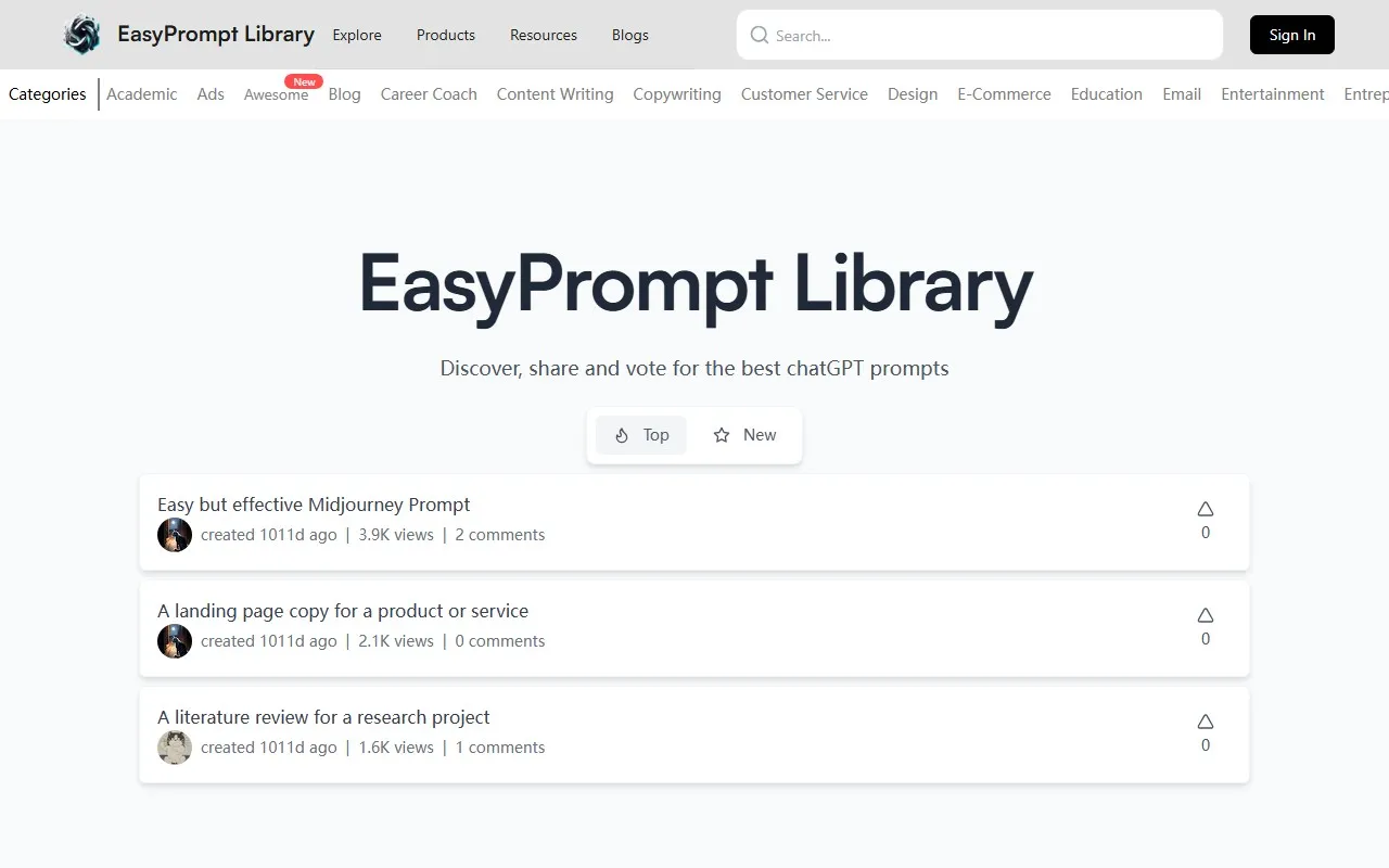 EasyPrompt Library