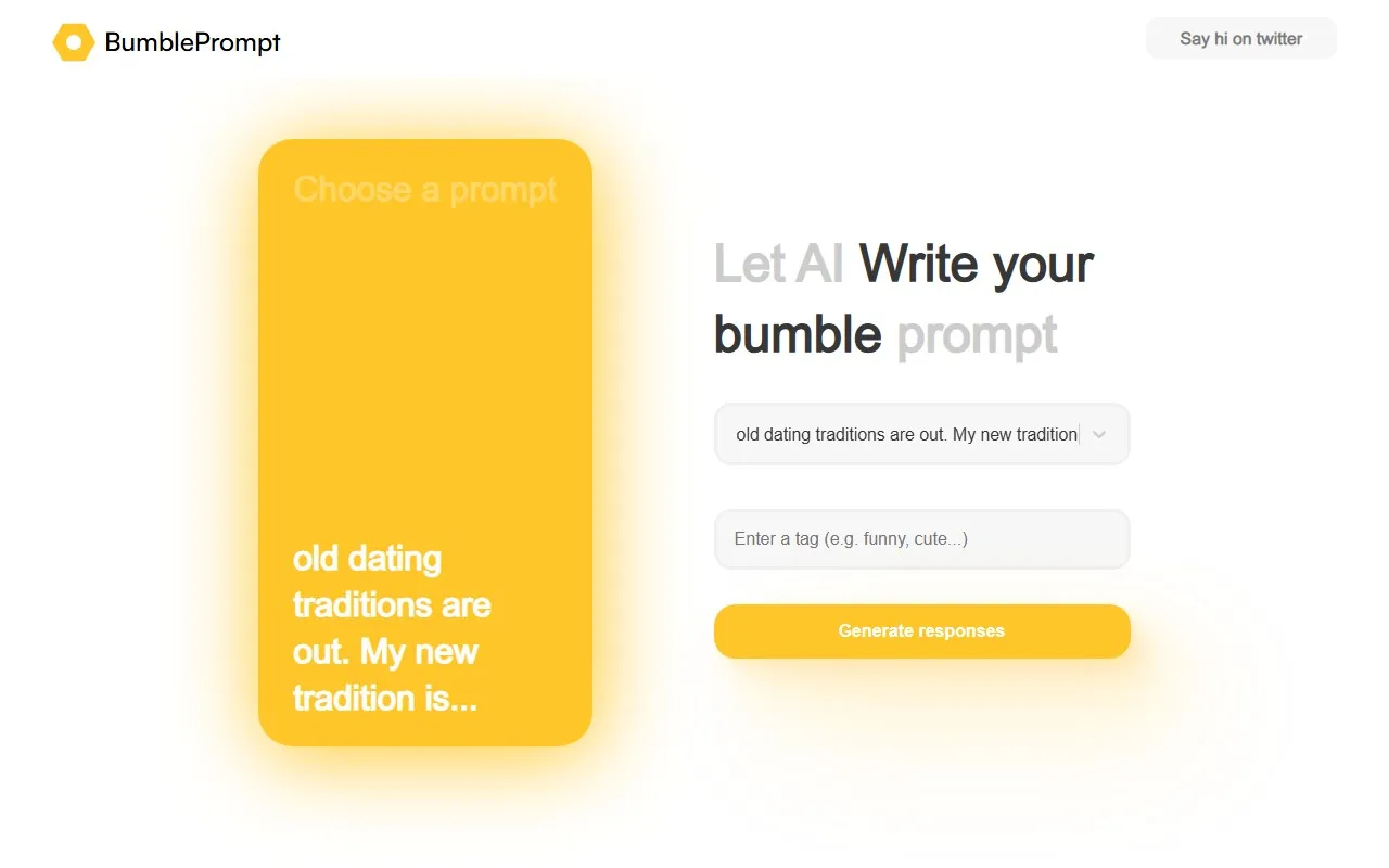 Bumble prompts