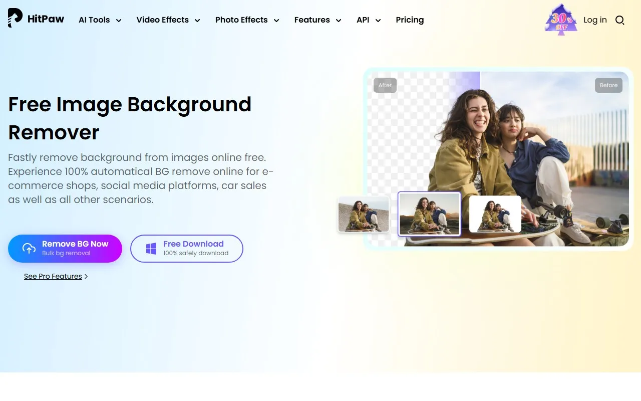 Background remover from photo by Hitpaw