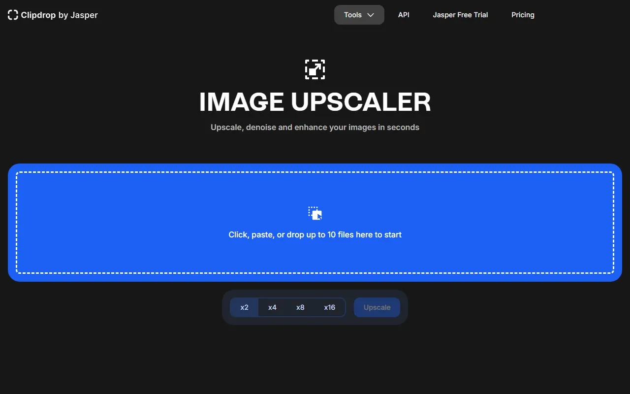 ClipDrop AI图片放大工具