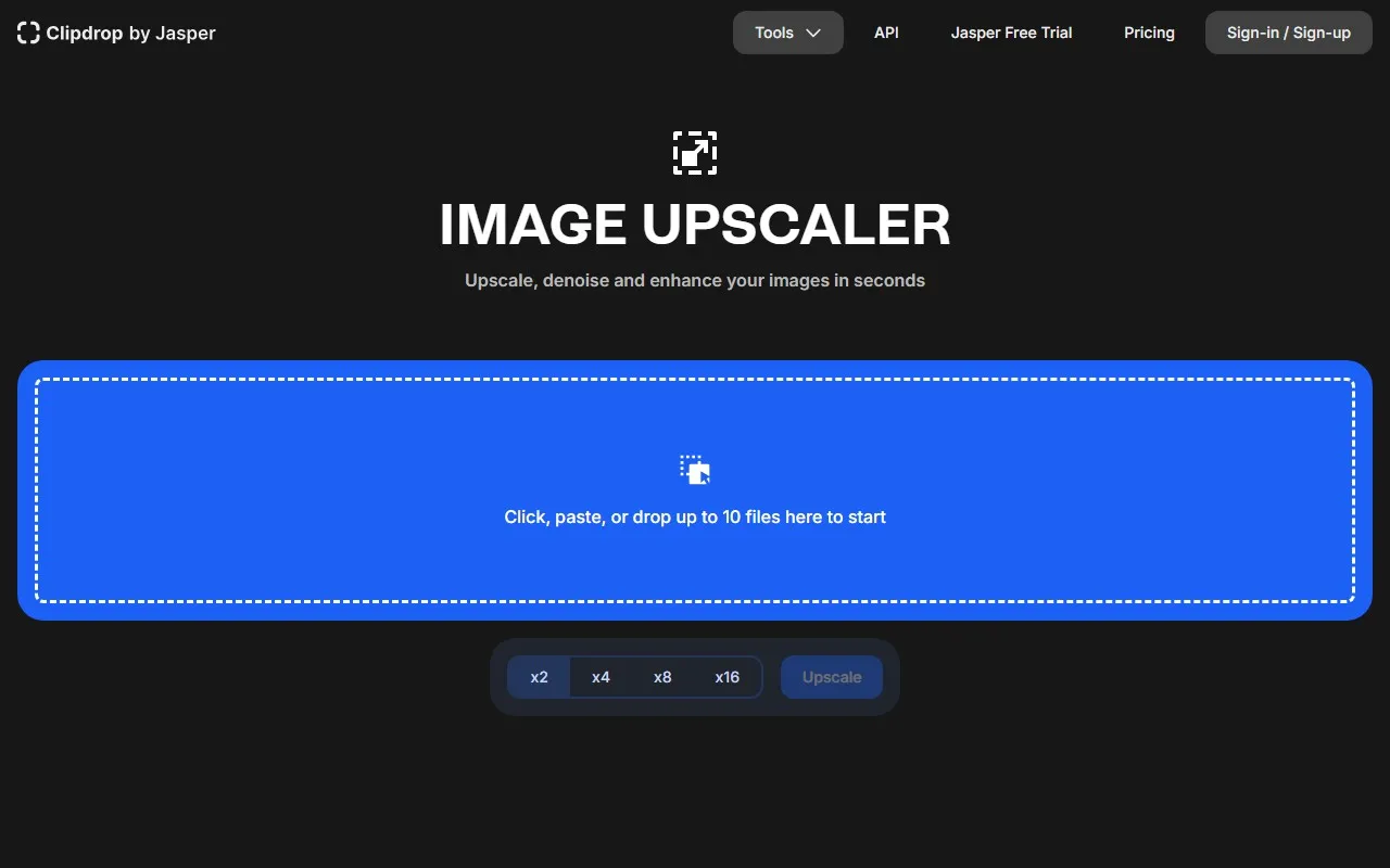 ClipDrop Image Upscaler