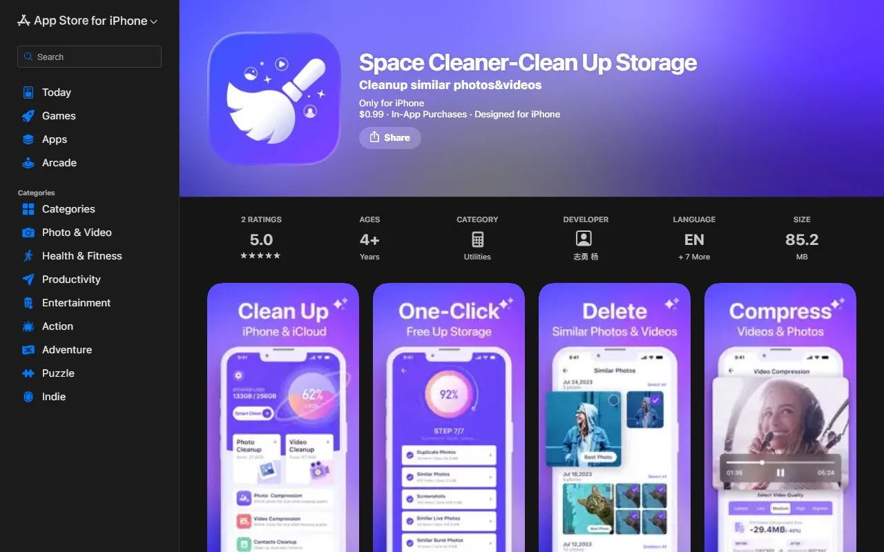 Space Cleaner-Clean Up Storage