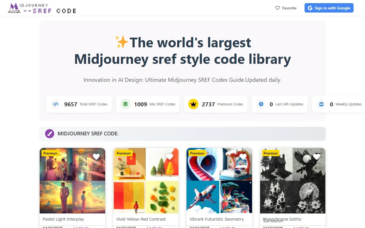 Midjourney Sref Codes