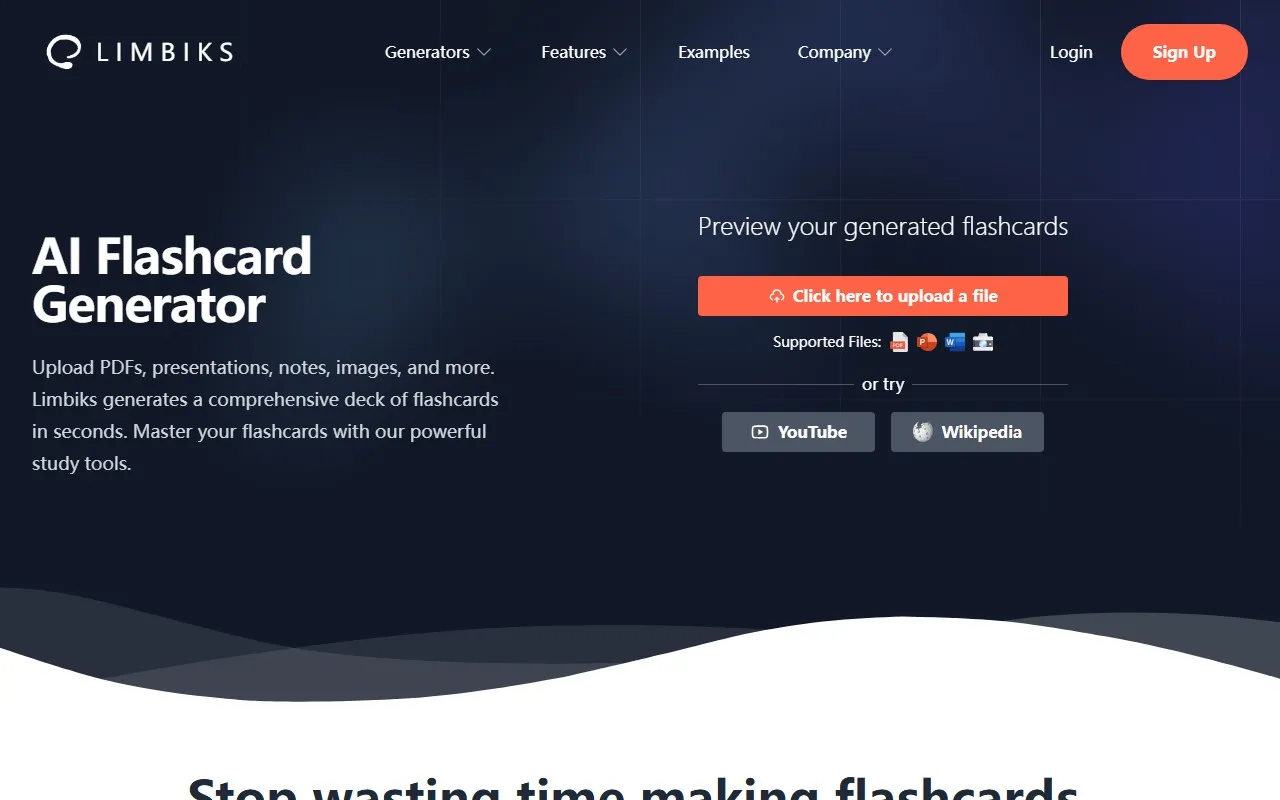 Limbiks – AI Flashcard Generator