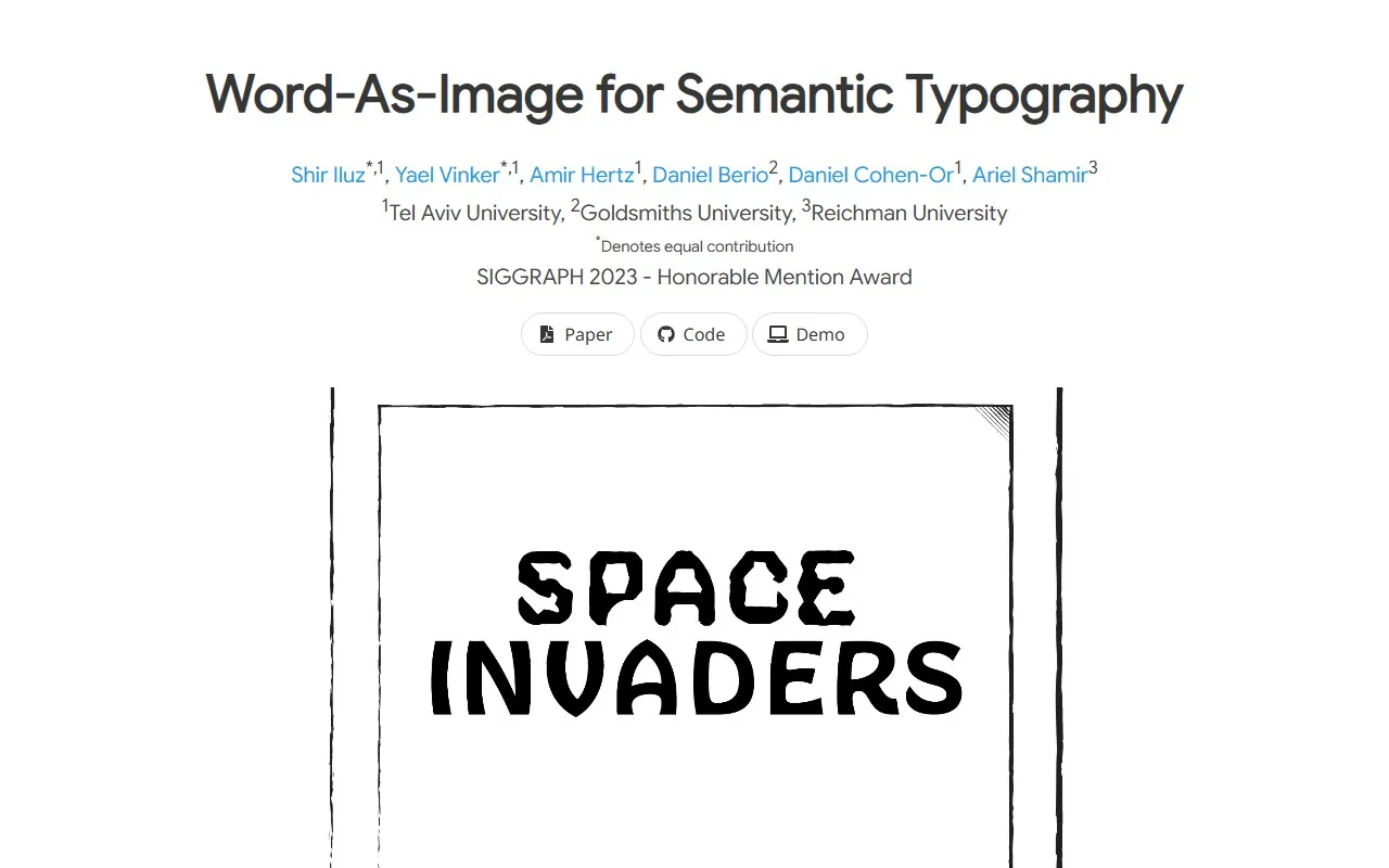 Word-As-Image for Semantic Typography