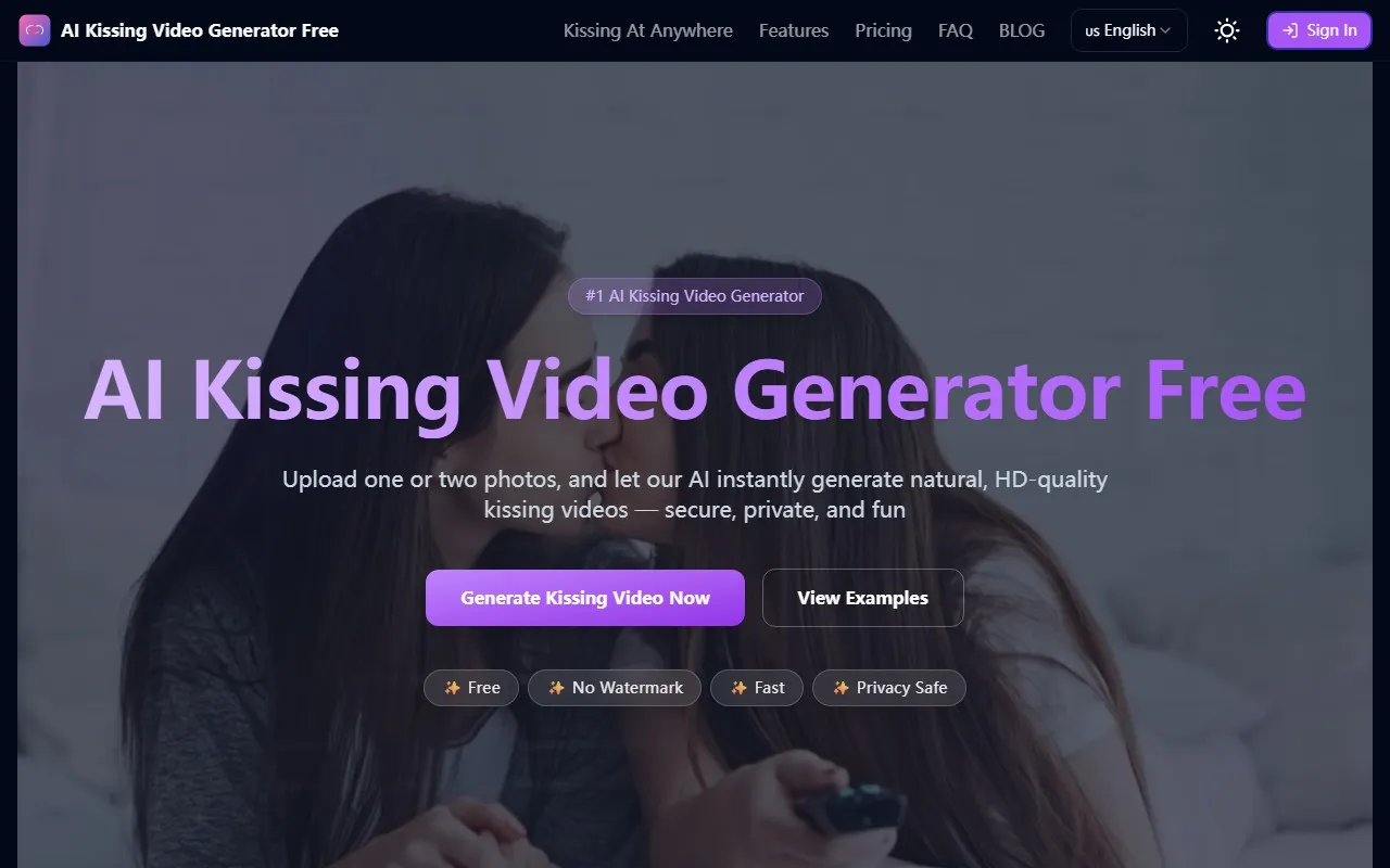 AI Kissing Video Generator—AI接吻视频生成器