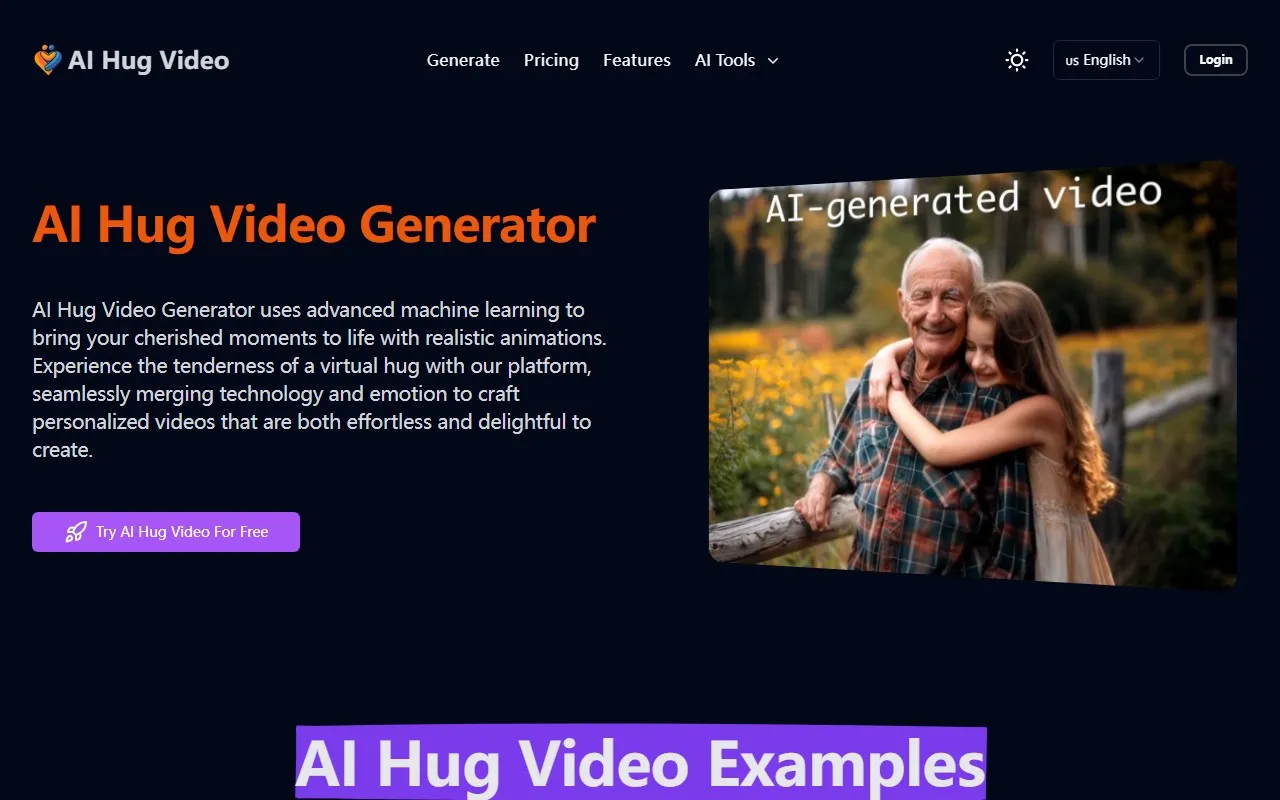 AI Hug Video – AI照片转拥抱视频