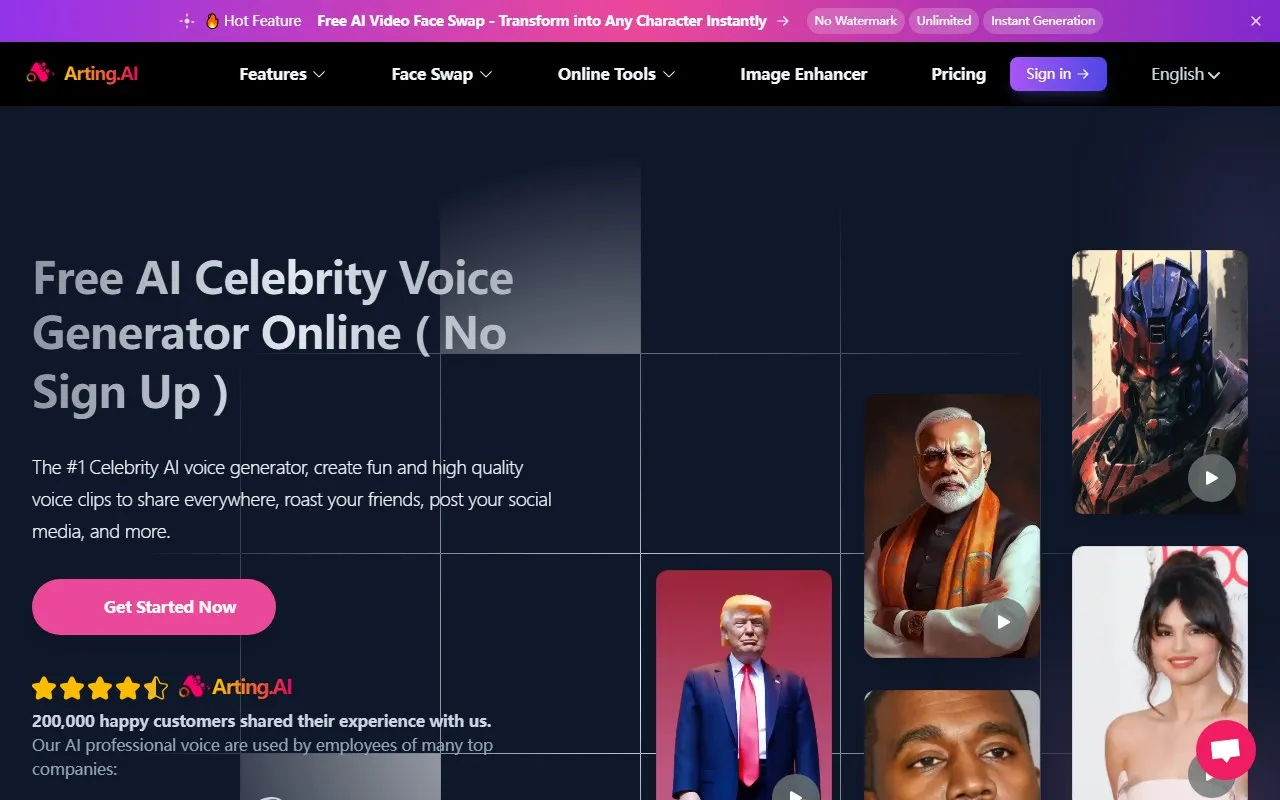 AI Celebrity Voice Generator